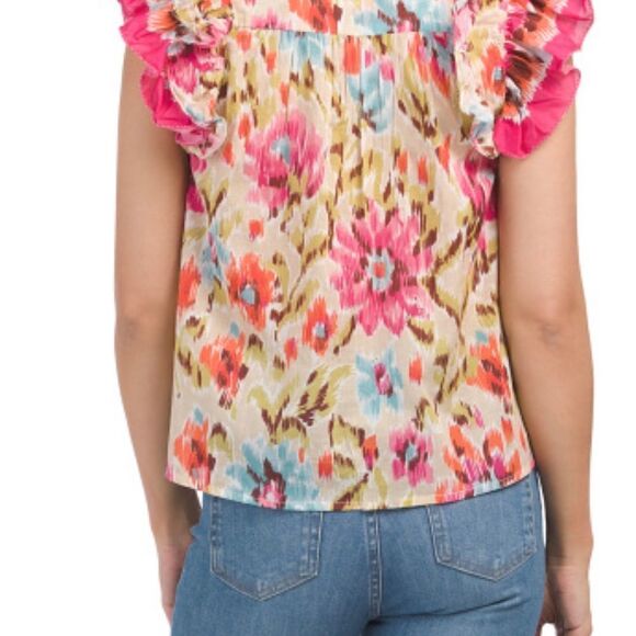 House of Harlow 1960 Revolve Ruffle Peasant Fop Khaki NWT XS - Picture 3 of 15